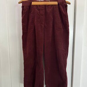 Cut Loose Easy Crop cognac colored pants - large